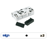 Boite de 5 recharges pour SIGN M3240 M3251 M3260 M3261 M3272 NOIR 
