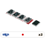 Chapelet de 5 recharge pour SIGN M3115 M3180 M3266 M3367 M3615 ROUGE 