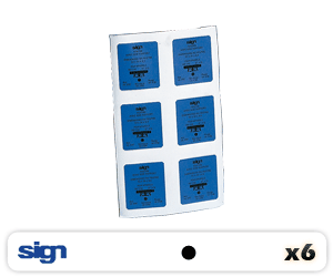 Blister de 6 recharges Noires pour SIGN M3375,M3376,M3285,M3286 