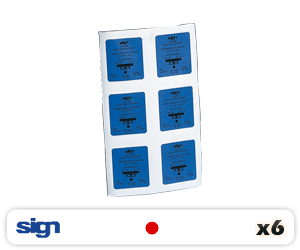 Blister de 6 recharges Rouges pour SIGN M3185 