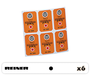  Carte de 6 Colorbox REINER M20 B2, M20C, M20 C1, M20CK Noires 