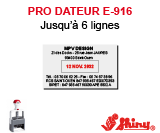  Dateur E-916<br>Un 2ème pour 1€ ou 10% de remise