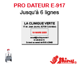  Dateur E-917<br>Un 2ème pour 1€ ou 10% de remise