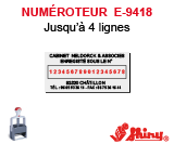  Numéroteur E-9418/PL-18 Chiffres<br>Un 2ème pour 1€ ou 10% de remise