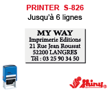 Printer S-826<br>Un 2ème pour 1€ ou 10% de remise