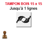 Tampon bois 15 x 15 mm